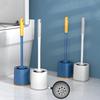 Spazzolino da WC con Manico Esteso Antiscivolo e Foro per Appendere, Testa a Spazzole Morbide a Forma di Arco Detergente per Bagno per Pulizia Profonda