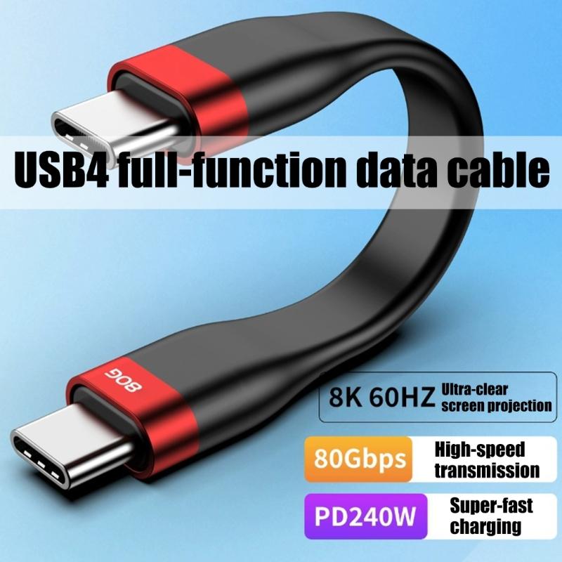 Schnelles USB4 Typ-C-Kabel 240W Power Delivery 5 Kompatibel Mehrere Geräte Laden Datensynchronisationen