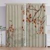Home Flowers Birds Curtains Landscape Background Kitchen Coffee Shop Living Room Bacon Curtain With Pole Pocket Polyester Perfect For Sitting