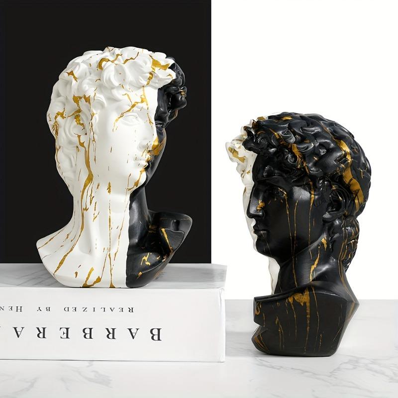 1pc Nordic David Figure Head Resin Sculpture Model Home Ornament Living Room Art Portrait Home Decoration