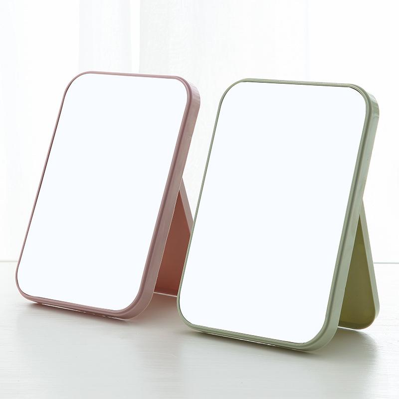 Portable HD Folding Makeup Mirror: Square Vanity for Dorm or Desk