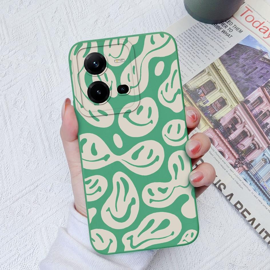 Handyhülle für Vivo Z1 Z3 Z5X V21E V23E V25E V27 Pro V20SE V9 V19 Neo Mode stoßfeste Handyhülle Kameraschutz Weiches Silikon für Vivo Stoßstange