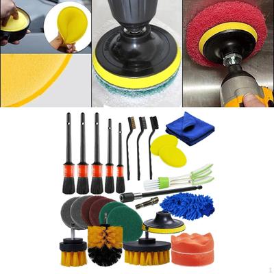Automotive Cleaning Brush Set Accessory Versatile for Most Electric Drills Lightweight Detail