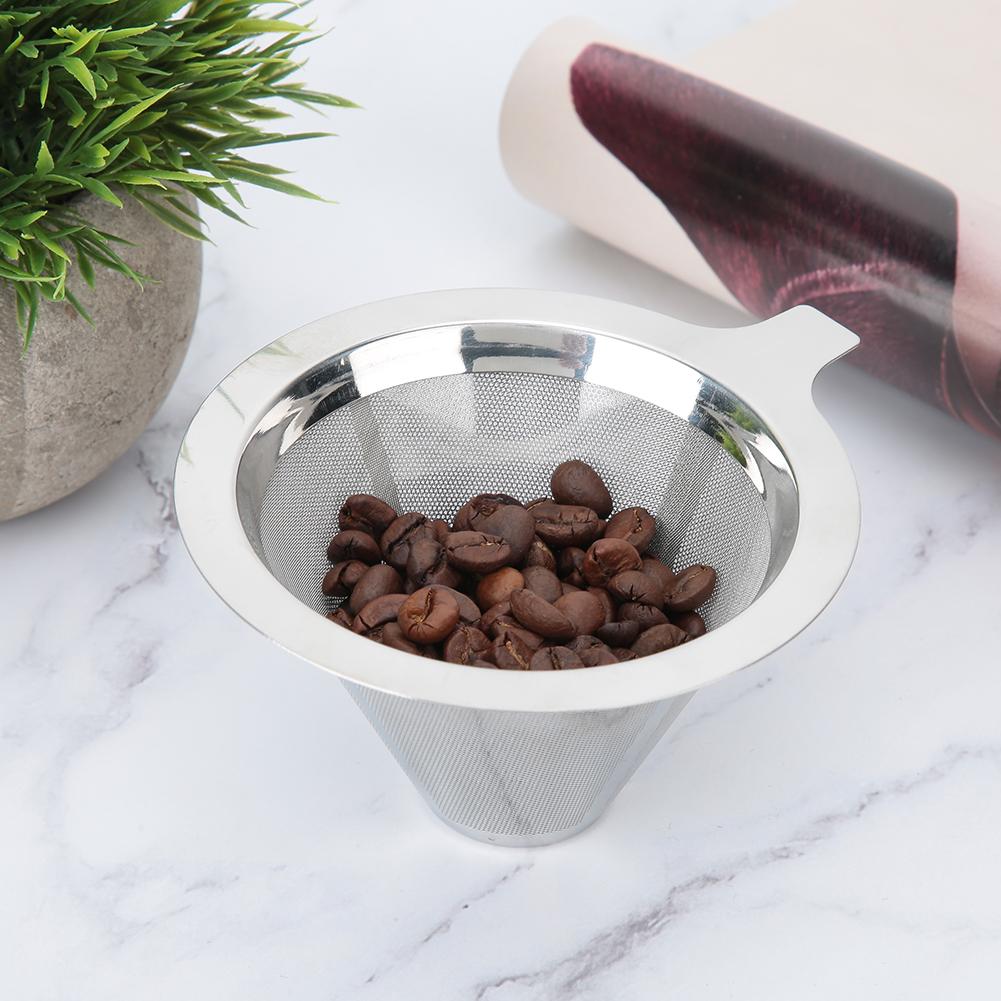 Stainless Steel Household Coffee Filter Cup Coffee Dripper Filtering Tool