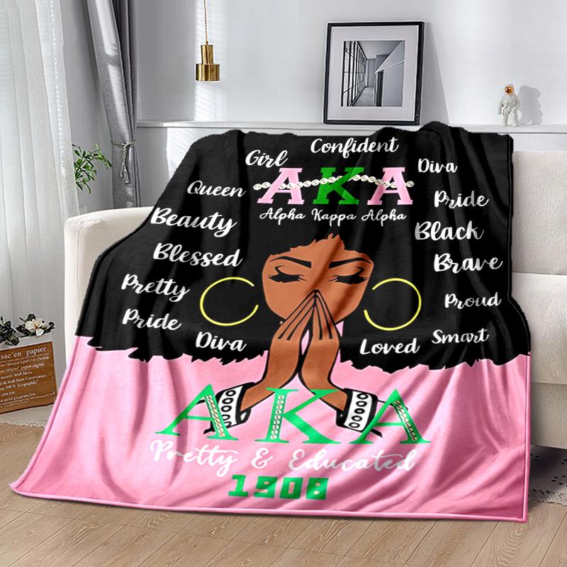 1pc Blanket AKA logo2 Print Design, Lightweight Blanket for Sofa, Bed- Soft &Warm, Gift for All Seasons like Christmas, Halloween