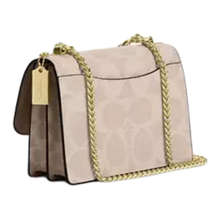 Coach Klare 21 Coated Canvas Crossbody Shoulder Bag Women bags Beige Brown CY678-IMXI9