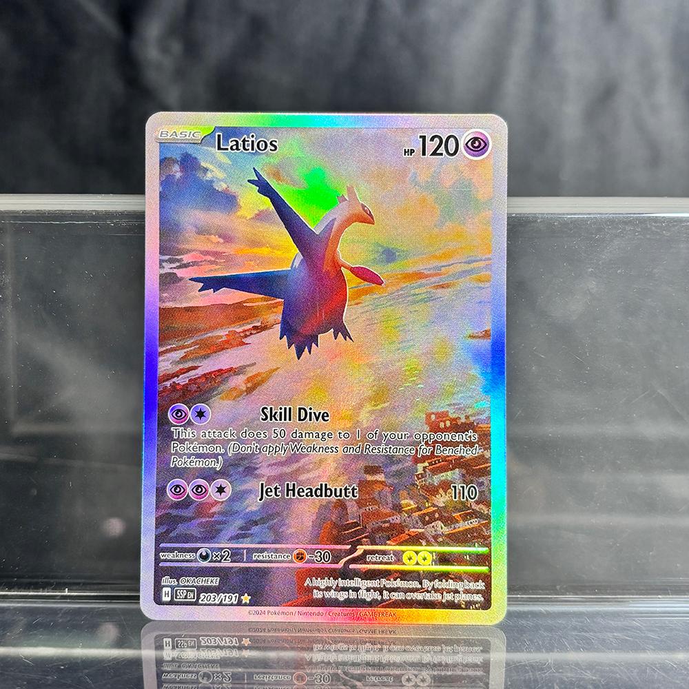 

Голографическая Коллекция Игровых Карточек PTCG Прокси-Карты Чаризард Пикачу Мью EX Синглы PKM Фольгированные Карты Генгар VMAX Skyridge (SK)