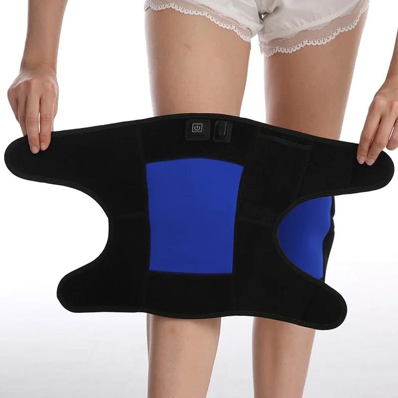 USB Rechargeable Heated Knee Ankle Wrist Brace Adjustable Compression for Pain Relief Electric Warmer