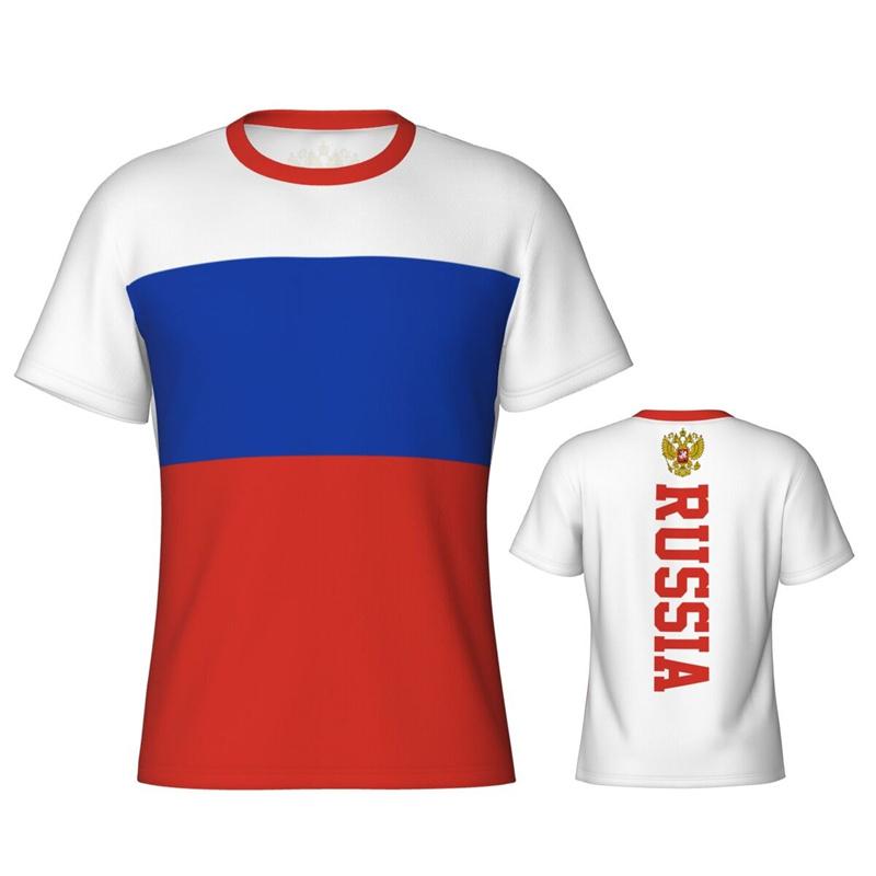 Russian Flag 3D Print T-shirt For Men Simple Basic Style Street Short Sleeve T Shirts Russia Pride Fashion Trend Summer Tee Top