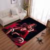 Anime-Style Carpet, Black and Red Design with Two Characters Suitable for Use As an Anti-slip for Living Room Bedroom Sofas