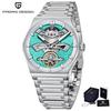 PAGANI DESIGN YS028 Tourbillon Mens Watch Sapphire Glass Hollow Mechanical Wristwatch Stainless Steel Waterproof Automatic Watch