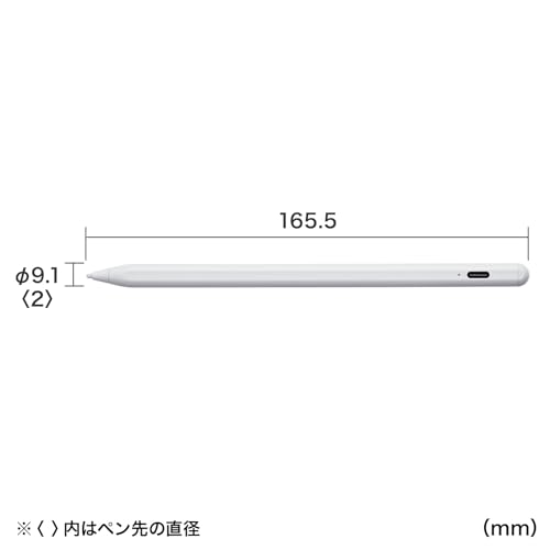 Sanwa Supply Hybrid Rechargeable Ultra-Fine Touch Pen (White) PDA-PEN58W