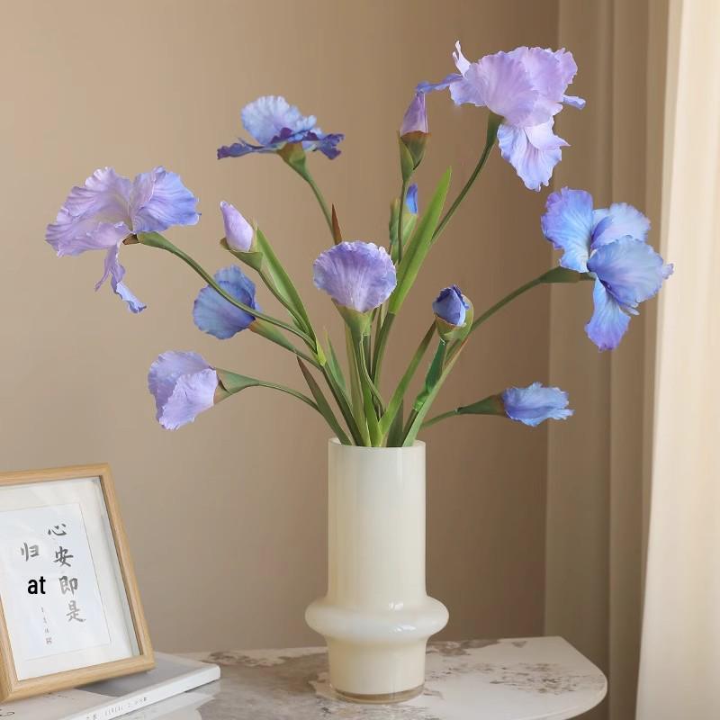 Alice Iris Artificial Flowers - Nordic Style Home & Hotel Decor, Soft Arrangement for Photography Background