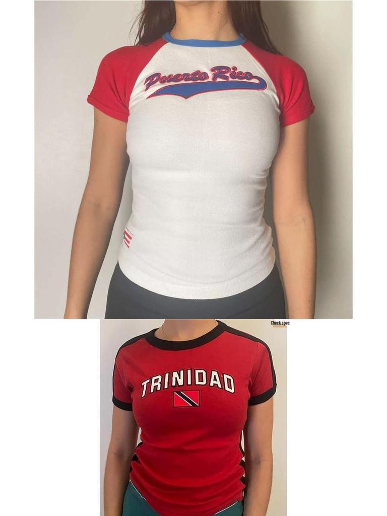 Damski crop top slim fit w stylu Y2K - Streetwear w stylu europejskim i amerykańskim
