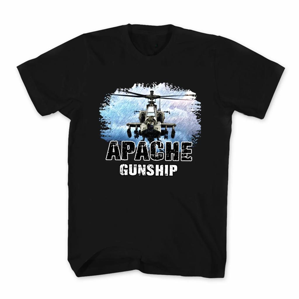 Apache Helicopter TShirt Summer Cotton Short Sleeve ONeck Mens T Shirt New S3XL