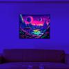 1pc UV reactive tapestry, space planet science fiction mountain range, starry sky natural landscape room decoration tapestry