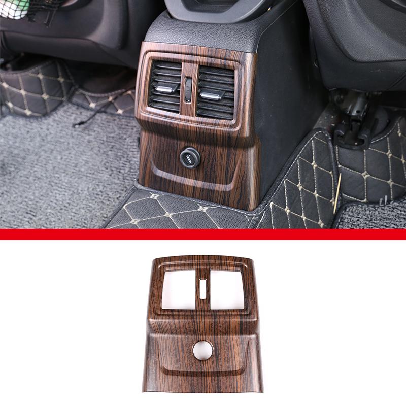 Für BMW X1 F48 X2 F47 2016-21 ABS Kohlefaser Auto Hintere Reihe Klimaanlage Luftauslass Rahmen Dekorativer Aufkleber Auto Zubehör