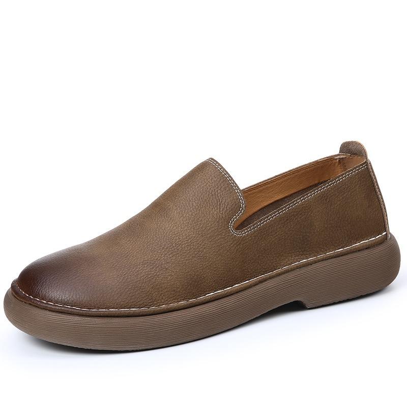 Frühling neue Herrenschuhe atmungsaktiv ein Pedal faule lässige Lederschuhe Herren Retro Trend vielseitig