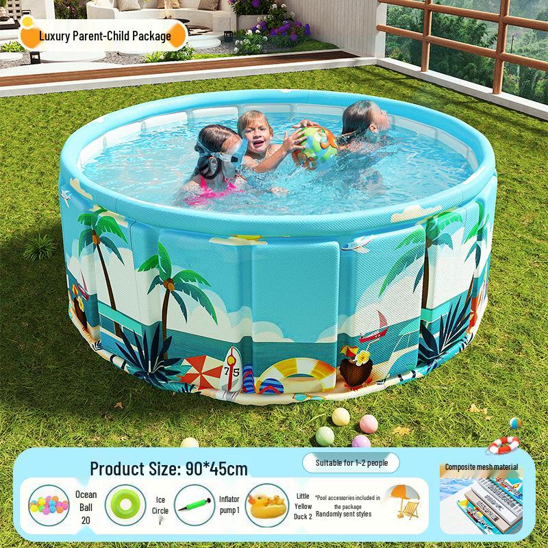 Foldable Inflatable Baby Pool & Sandpit for Indoor/Outdoor Play