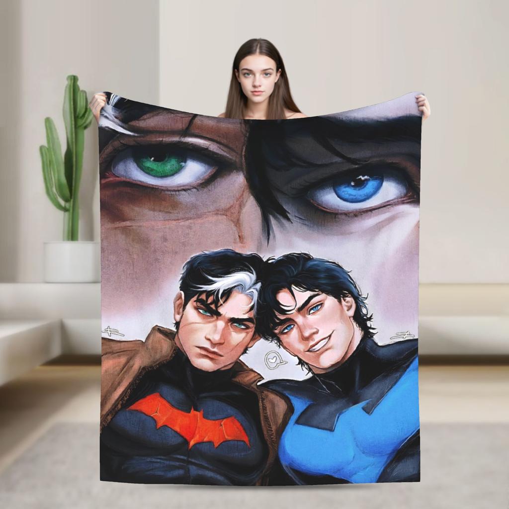 Dicks nightwing Graysons Blankets Soft Aesthetic Plush Bedding Throws For Outdoor Travel Flannel Bedspread Bed Cover