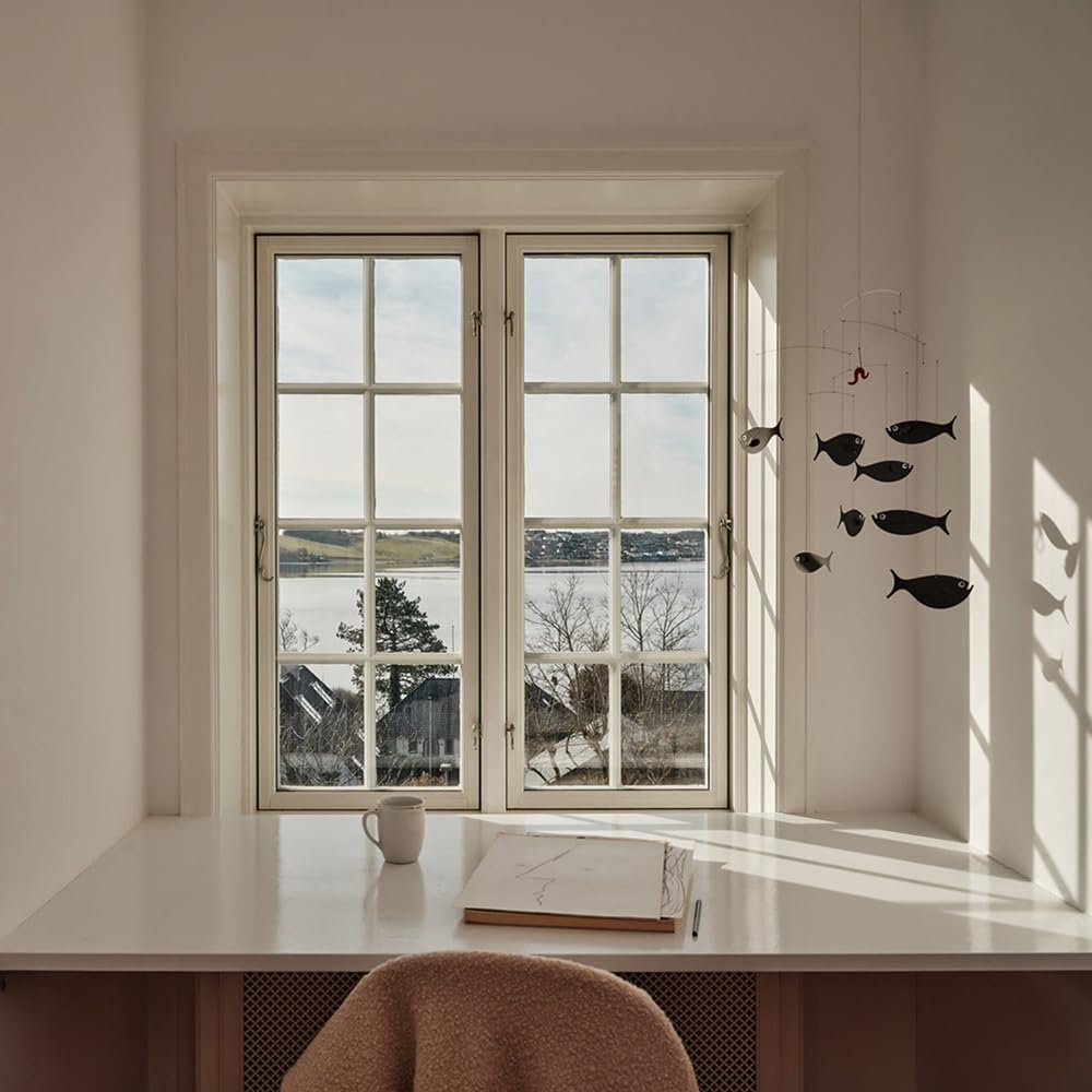 [Officially Imported] Flenstedt Mobile, Interior Ornament, Scandinavian Animal Shawl of Fish (FSM130017), with Presentation Box, Baby Goods, Gift