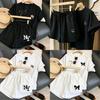 Summer Girl Casual Set With Print T Shirt And Shorts For Daily Wear