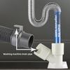 Bamus Washing Machine Floor Drain Elbow Silver Double/Three-Through Washbasin Dual-Use Plug-in Multi-function Plastic Connector
