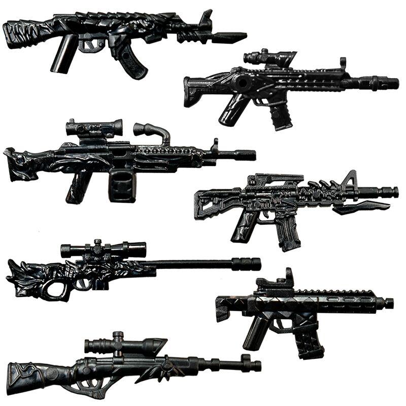 Military Army Weapons Building Blocks Light Machine Guns M16 M4 AK Action Special Forces Figures Accessories Mini Brick Kid Toys