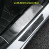 2X Real Carbon Fiber Car Scuff Plate Door Sill Cover Panel Step Protecors 258Cm