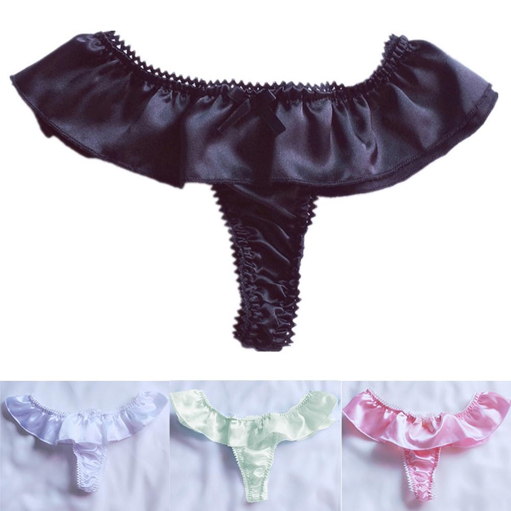 Boxer Underwear Briefs Emulation Silk Thong Lingerie Underpants Panties