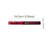 1pc, V6 Letter Modified Car Emblem, Individual Metallic Sticker, Aesthetic And Practical Trunk Badge-Fender Emblem-Side Panel Sticker
