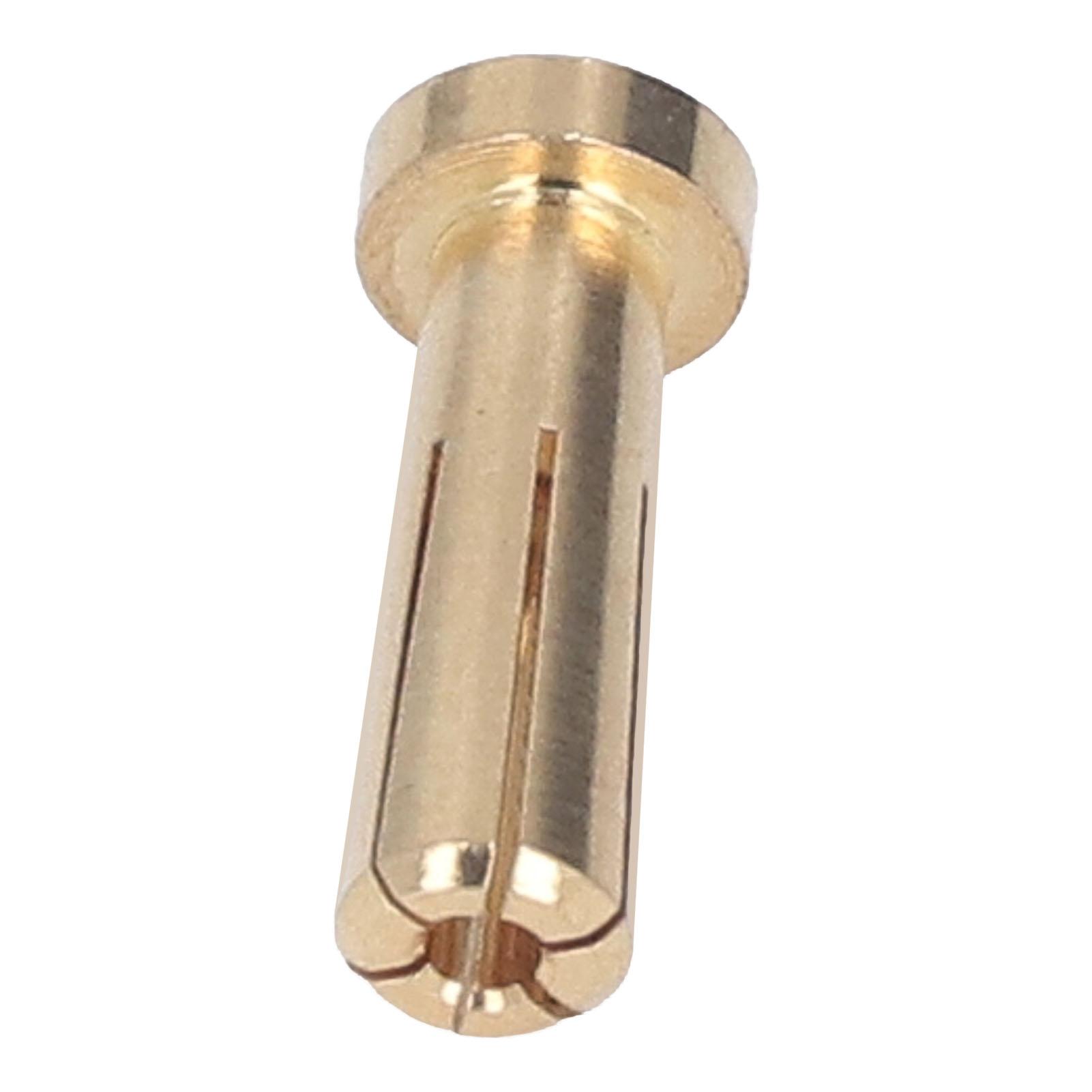 

50 Pcs 5mm Battery Connector Plug 5mm Brass High Hardness RC Battery ESC Motor Connector