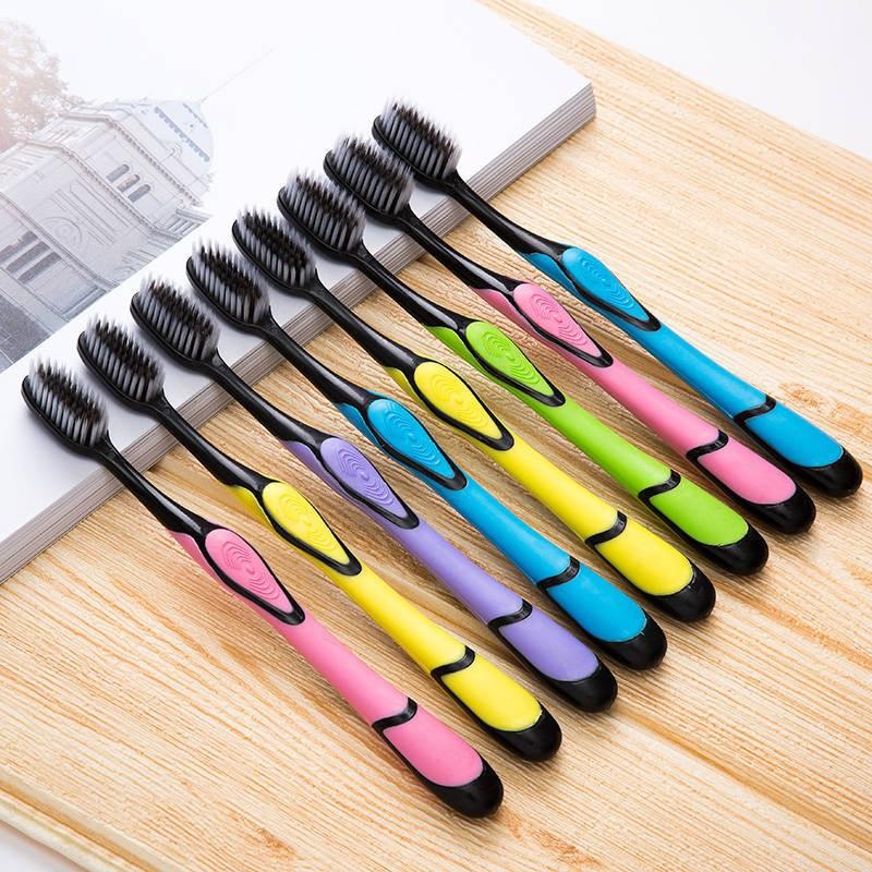 5/10Pcs Durable Small Round Head Soft Hair Toothbrush Individually Packaged For Adults Color Random