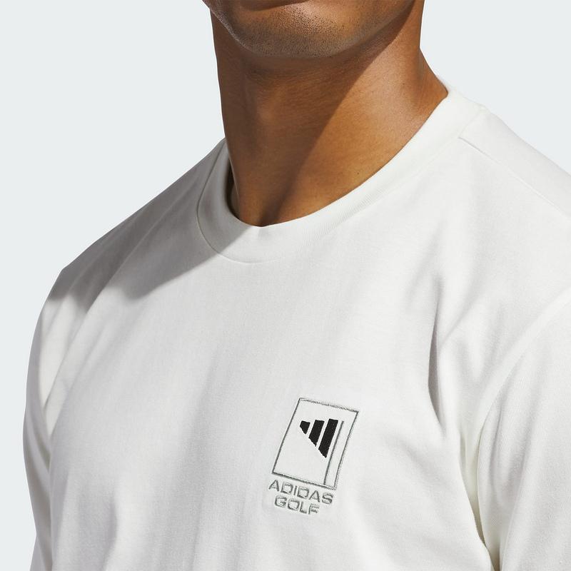 Adidas Soft And Comfortable Versatile Round Neck Short Sleeve T-Shirt Men Tops White JI9461