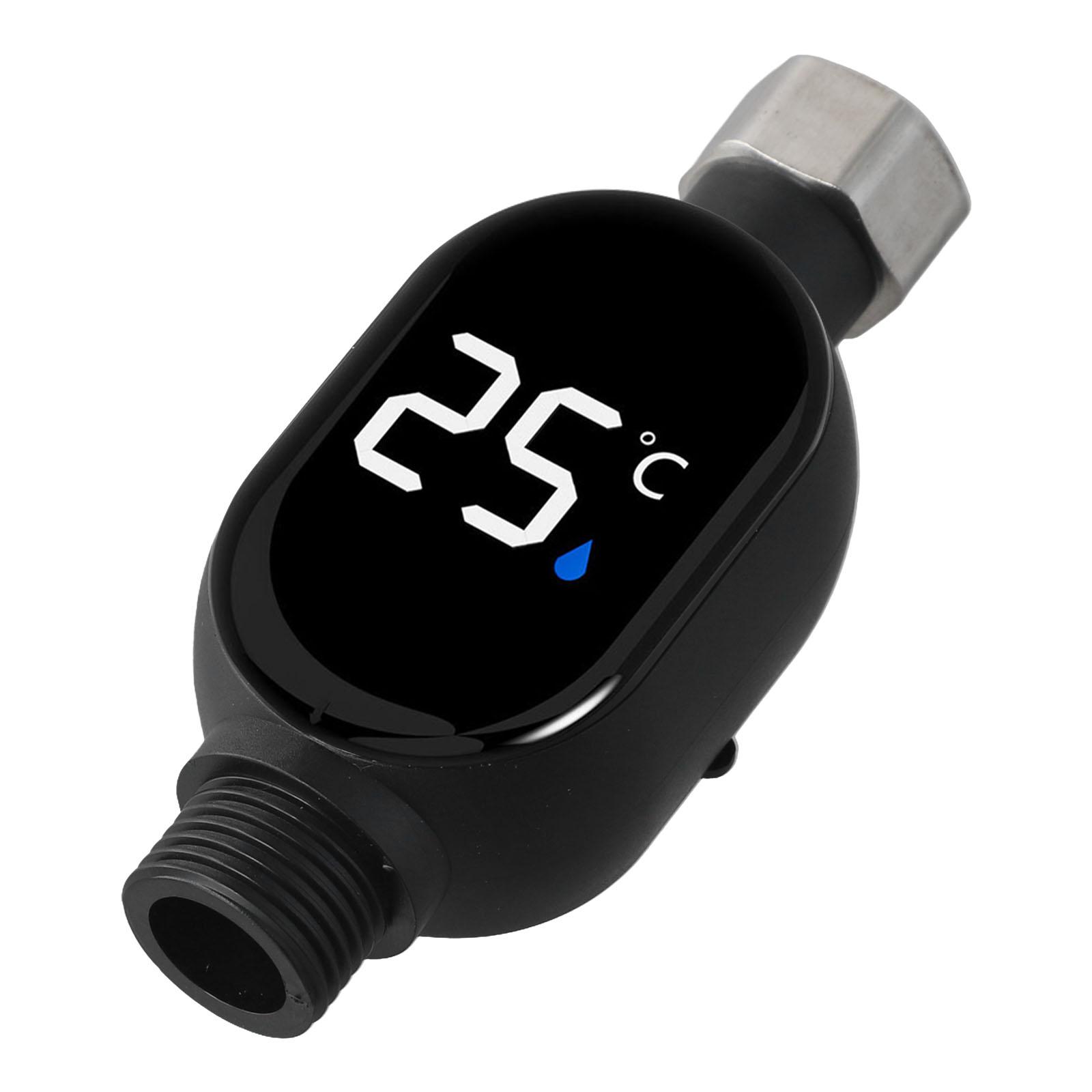 

1 шт. Термометр для душу з інтелектуальним дисплеєм температури 0-99°C Температури води Водонепроникні вимірювальні інструменти Фітинги