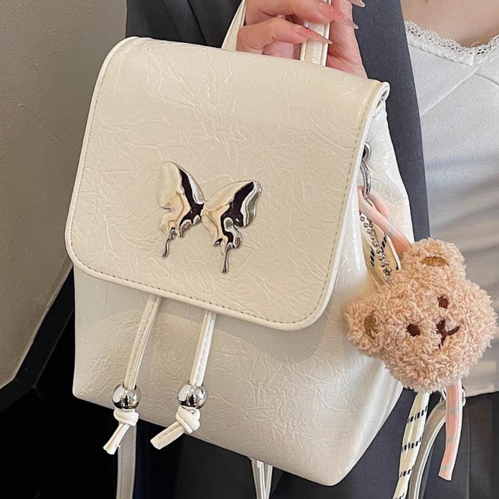 High-end Bag Women's Backpack Fashionable Schoolbag College Students Commuter Hand-carried Small
