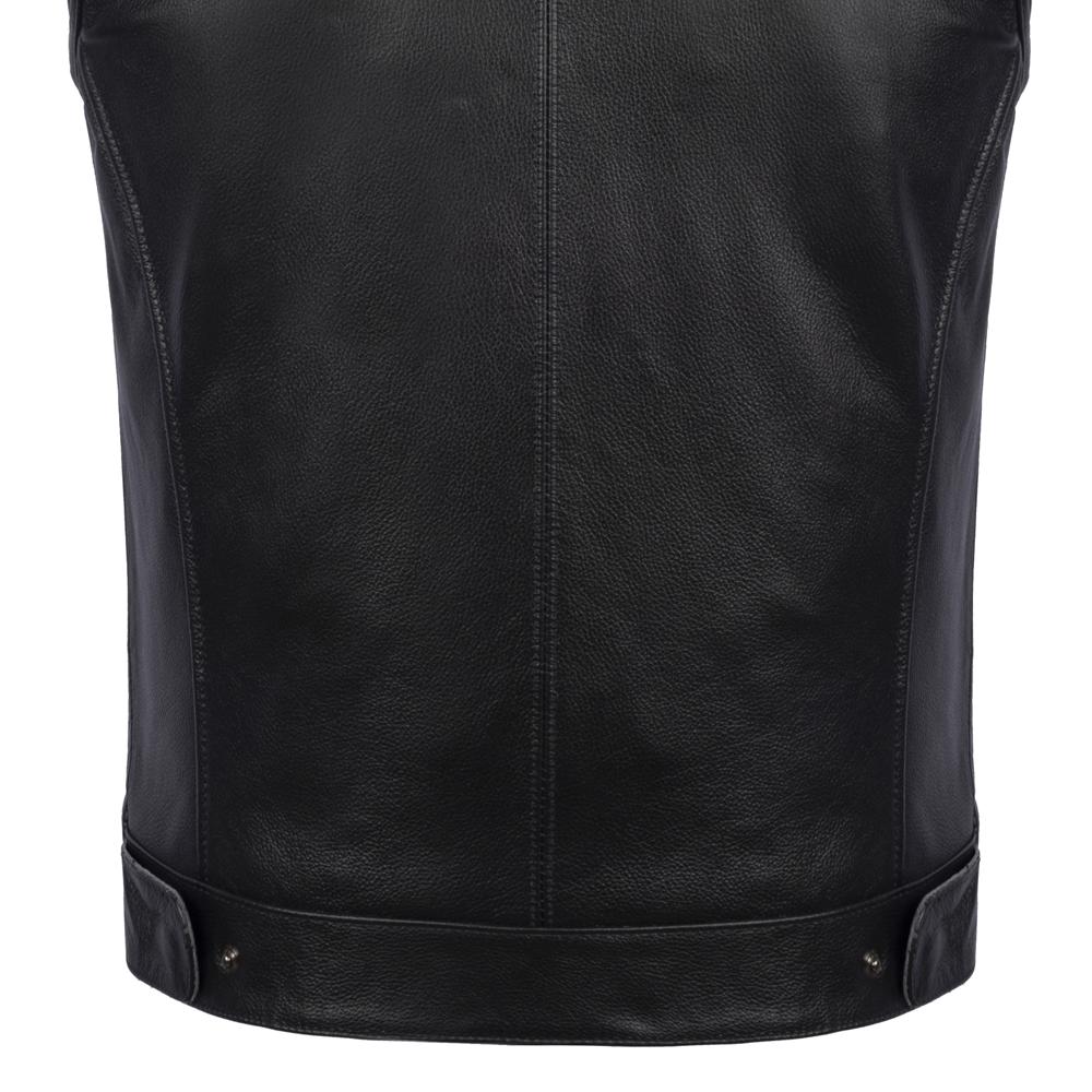 Classical Motorcycle Biker Real Cow Leather Vest Men Genuine Leather Vests