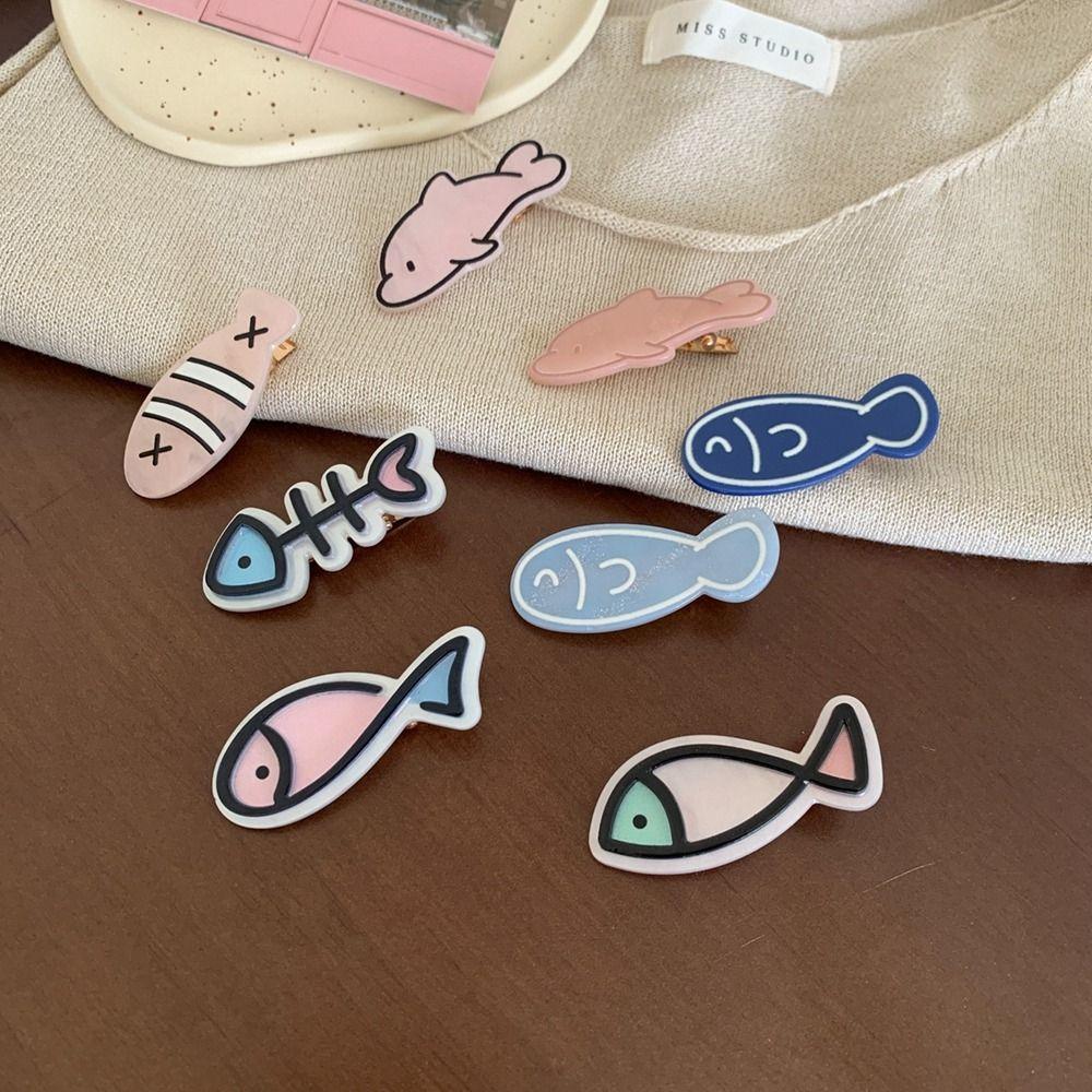 

Cartoon Animal Hair Clip Y2k Dolphin Barrettes Funny Fish Bone Hairpin Girls