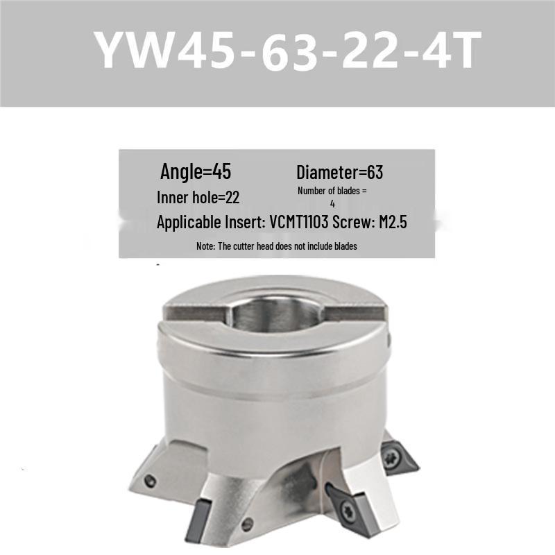 45°-75° CNC V-Shaped Dovetail Groove Milling Cutter with Inner Hole