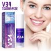 WEST MONTH V34 Teeth Whitening & Gum Refreshing Press-Type Toothpaste, Gentle Brightening, Long-lasting Fragrance.