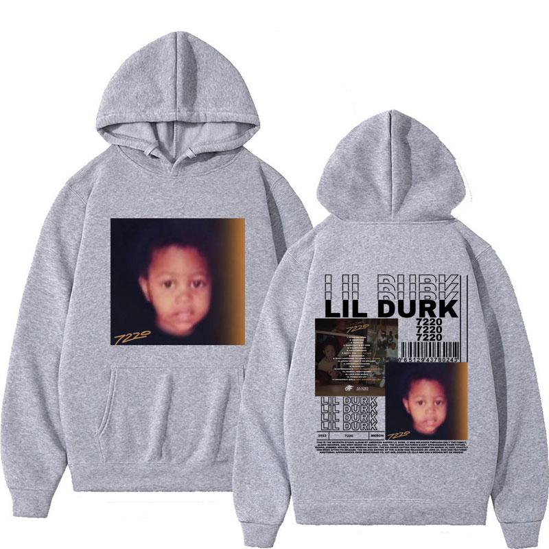 

Rapper Lil Durk New Album Double Sided Print Hoodies Men Hip Hop Vintage Long Sleeve Hoodie Male Oversized Sweatshirt Streetwear 3XL