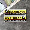 Funny Reflective Death God No Airbag Sticker for Motorcycles and Cars