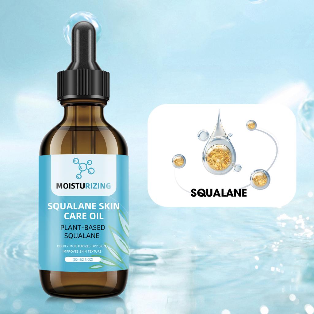Squalane Facial Oil 60ml – Deep Hydrating & Nourishing Skincare Serum with Dropper