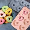 3PCS Silicone 6-Cavity Donut Baking Pan Soft Bread Mold Household Dessert Mold  Cake