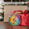D4DREAM Music Teacher Gifts - 3'' Glass Musical Note Ornament for Tree Decorations Musical Ornaments Gifts for Music Lovers Men Women Friends