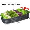 Outdoor 6.5ft Oval Raised Garden Bed GRS Certified Galvanized Metal Planter Box Rot-Resistant Recycled Eco-Friendly Material Pl