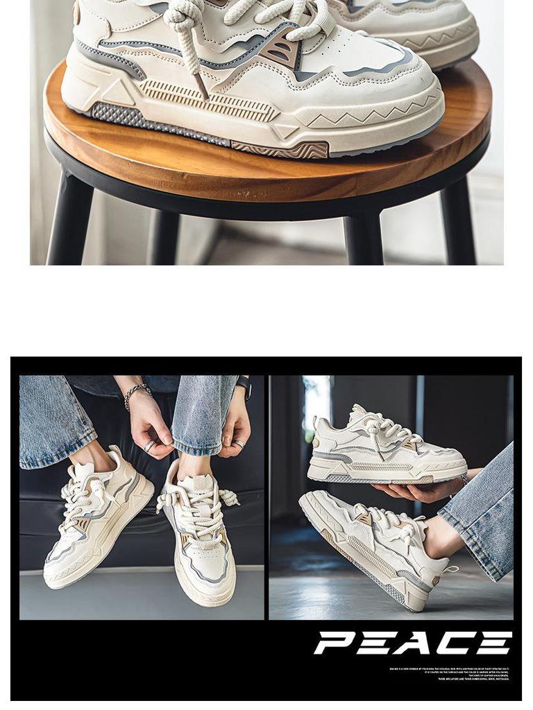 Nische 2024 Herren Winter Casual Höhenvergrößernde Trendige Flache Schuhe für Studenten