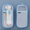 Korean Fashion Transparent Pencil Case Pouches Simple Macaroon Large Capacity Pencil Bag Stationery Organizer Pencilcase Holder