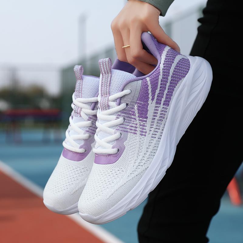 Summer Knitted Sports Shoes for Women Lightweight Breathable Running & Outdoor Training