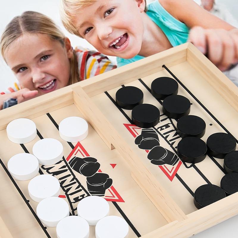 Wooden Pop Up Bouncing Chess Game Family Interactive Tabletop Hockey Parent Child Fun Board Game Kids Indoor Activity